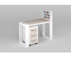 Маникюрный стол с подставкой для лаков и тумбой "Matrix"