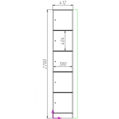 Индивидуальный шкаф для персонала