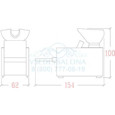 Мойка парикмахерская KUBIK RELAX FLAT