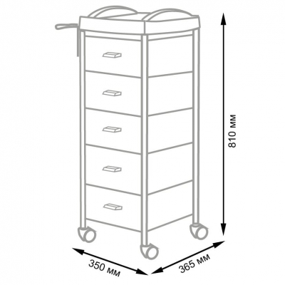 Тележка парикмахерская "Глорис-03"