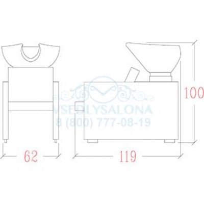 Мойка парикмахерская KUBIK FLAT