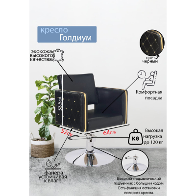 Парикмахерское кресло "Голдиум", диск