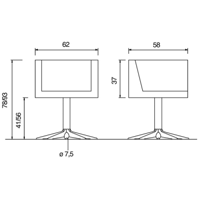 Кресло парикмахерское "KUBIKA"