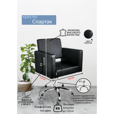 Парикмахерское кресло "Спартак", пятилучье
